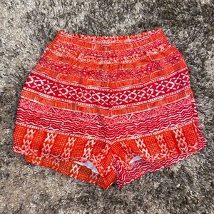 Red Tribal Shorts by Everly